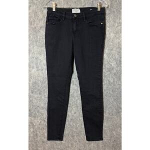 FRAME Womens Le Skinny de Jeanne Film Noir Skinny Jeans Sz 27